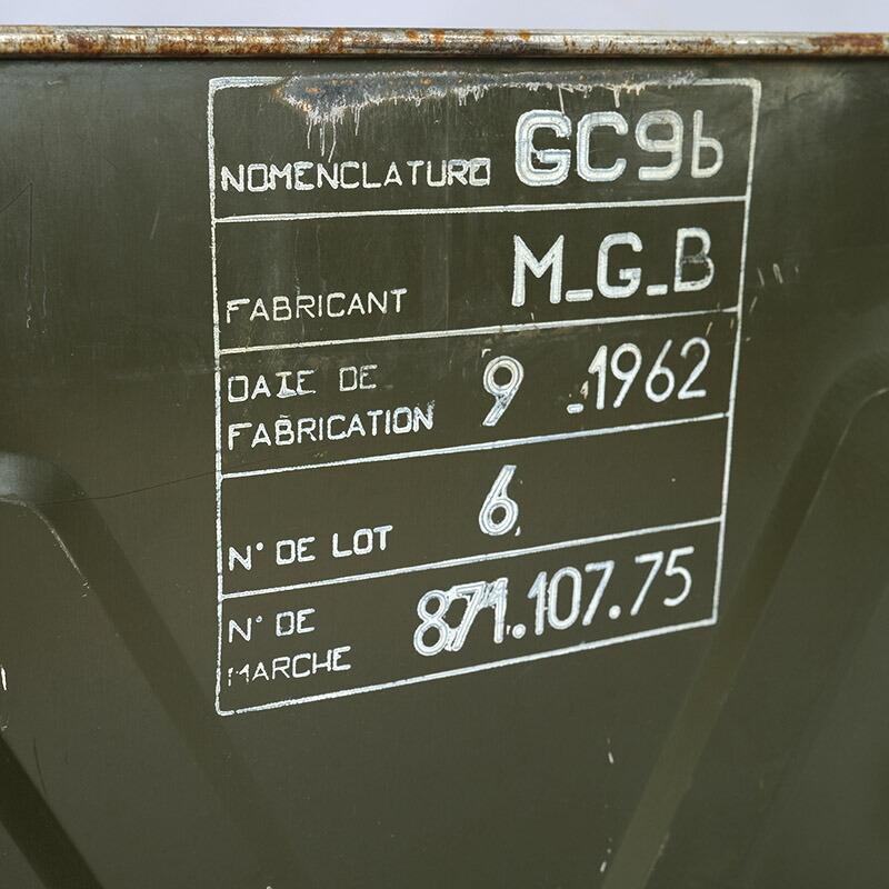 フランス軍 パラトルーパー メタルボックス 70L オリーブ USED BX195UN