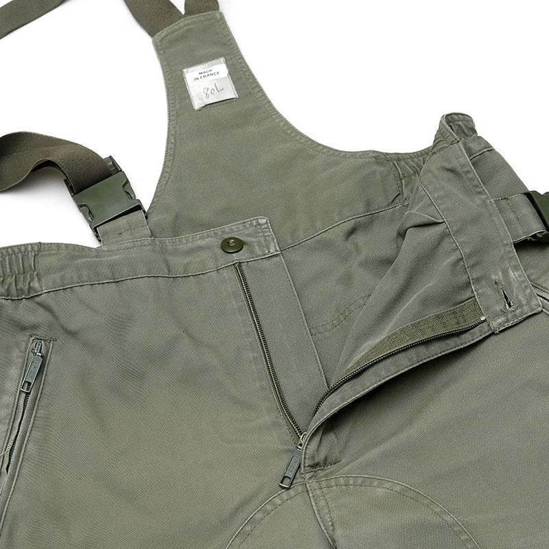 Danner サスペンダー付きオーバーオール フランス軍 AF サスペンダーパンツ オリーブ USED 仏軍 Air