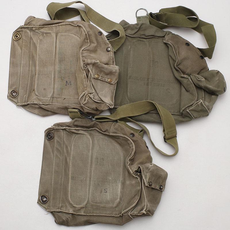 米軍 M17 ガスマスク ショルダーバッグ オリーブ USED BS214UN