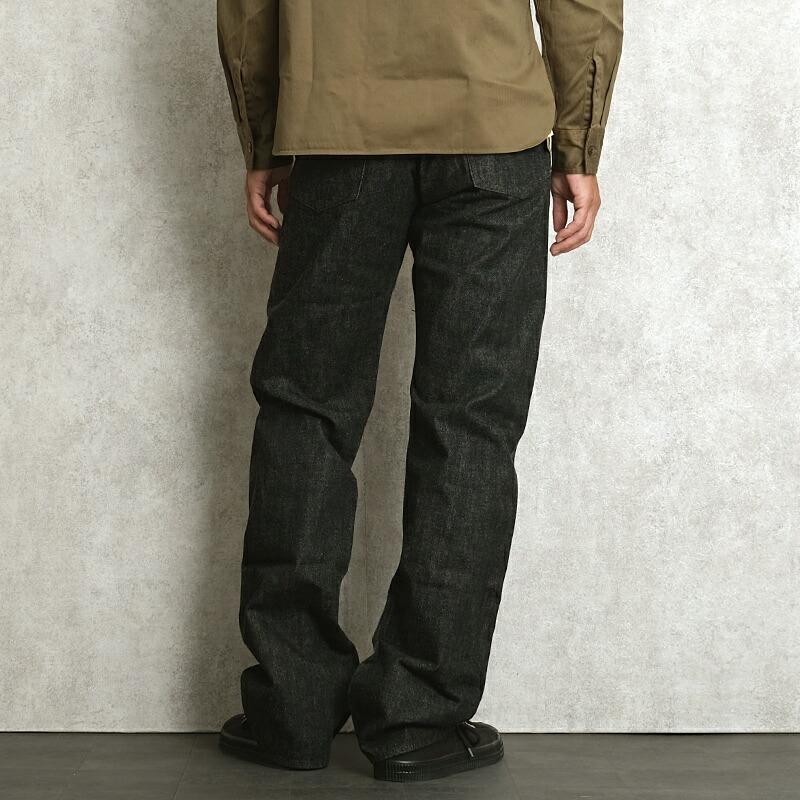 BUZZ RICKSON'S バズリクソンズ #BR43042 WORLD WAR II ブラック デニム ウエストオーバーオールズ WILLIAM GIBSON COLLECTIONデニムパンツ メンズ 男性 ズボンの画像