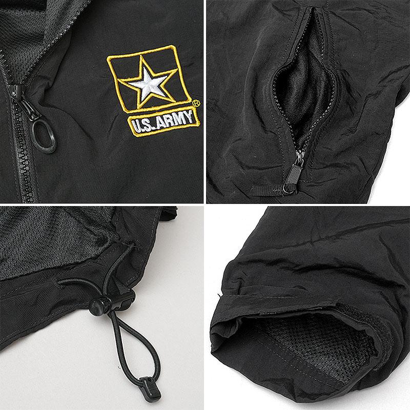 APFUミリタリー米軍アーミー トレーニング ジャケット軍物 M-S ブラック黒 US. ARMY BLACK APFU トレーニングジャケット《実物またはG.I.・USED