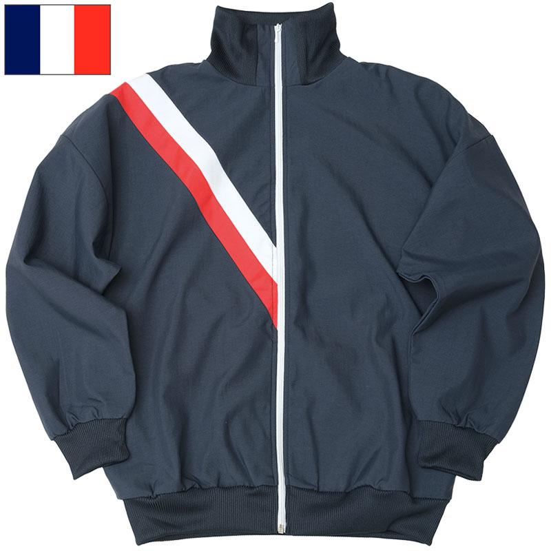 フランス軍 トレーニング ジムジャケット ネイビー ライン デッド