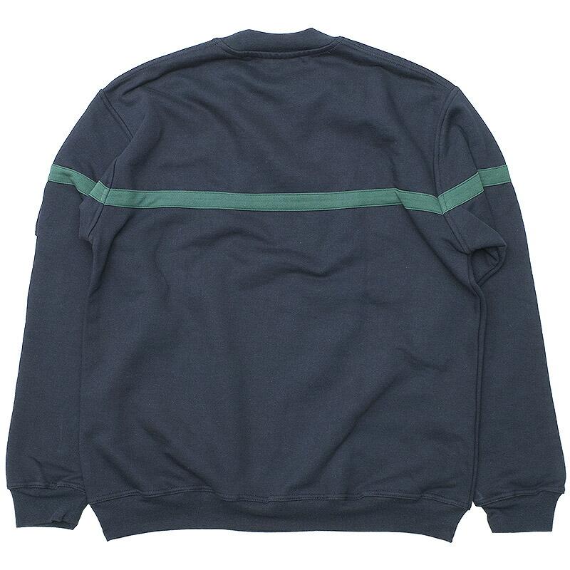 フランス ポリス スウェットシャツ ネイビー グリーンライン デッド