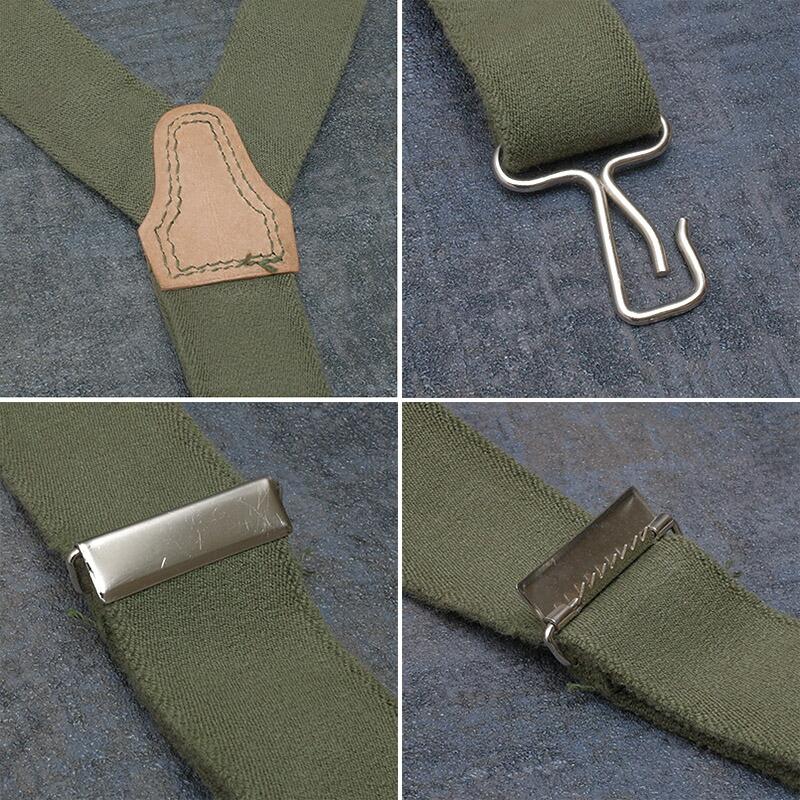 1点ならメール便可 オランダ軍 ラバーサスペンダー オリーブ