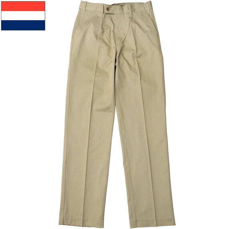オランダ軍 マリーン チノパンツ カーキ デッドストック PP468NN