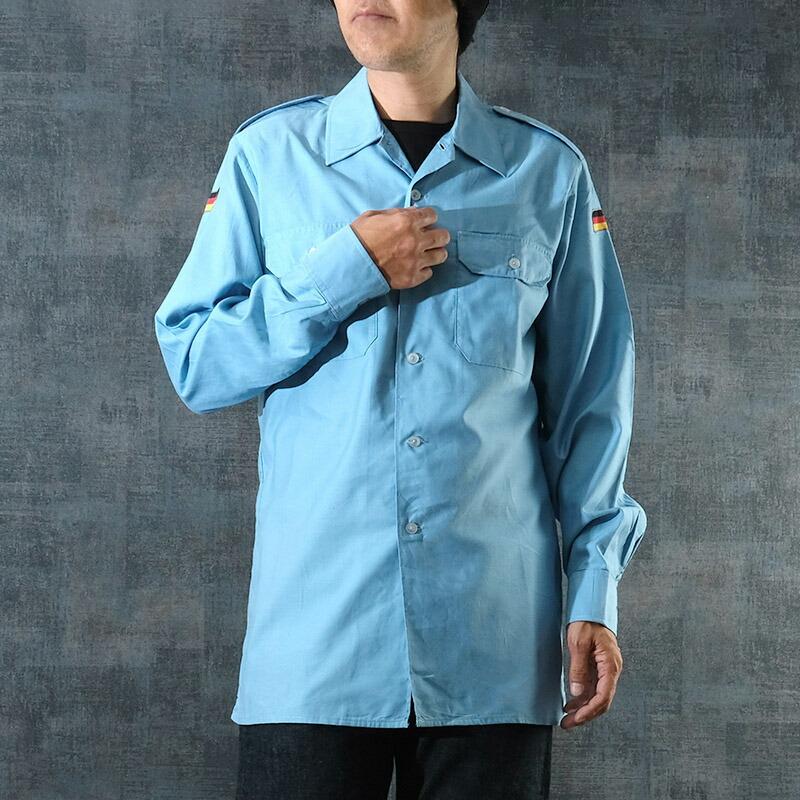 ボンド様HERALBONY コットン長袖シャツ M ダークブルー