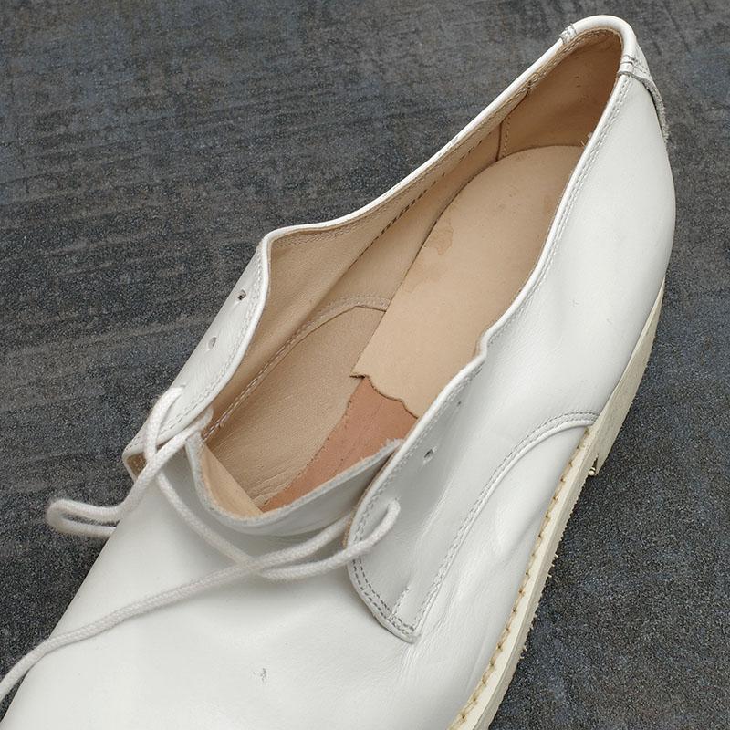 イタリア軍　サービスシューズ　42 イタリア軍 MM レザー ドレスシューズ ホワイト タイプB デッド