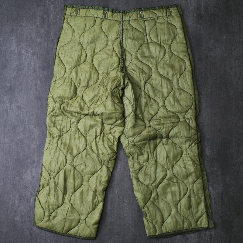 米軍 M-65 キルティング パンツライナー サイドボタン デッドストック