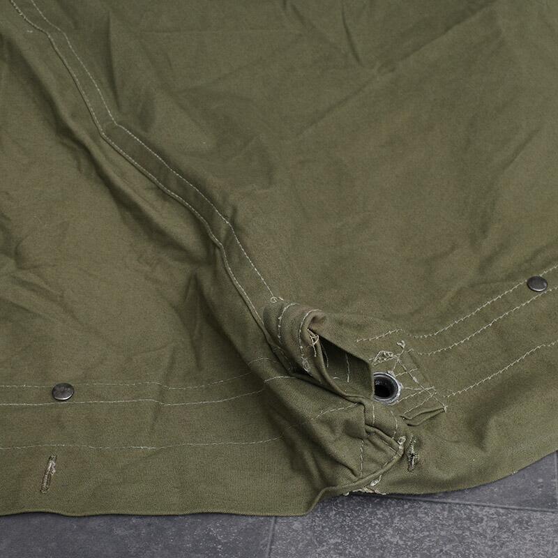 ギリシャ軍 シェルターハーフ テントシート オリーブ USED ギリシャ軍 シェルターハーフ テントシート オリーブ USED