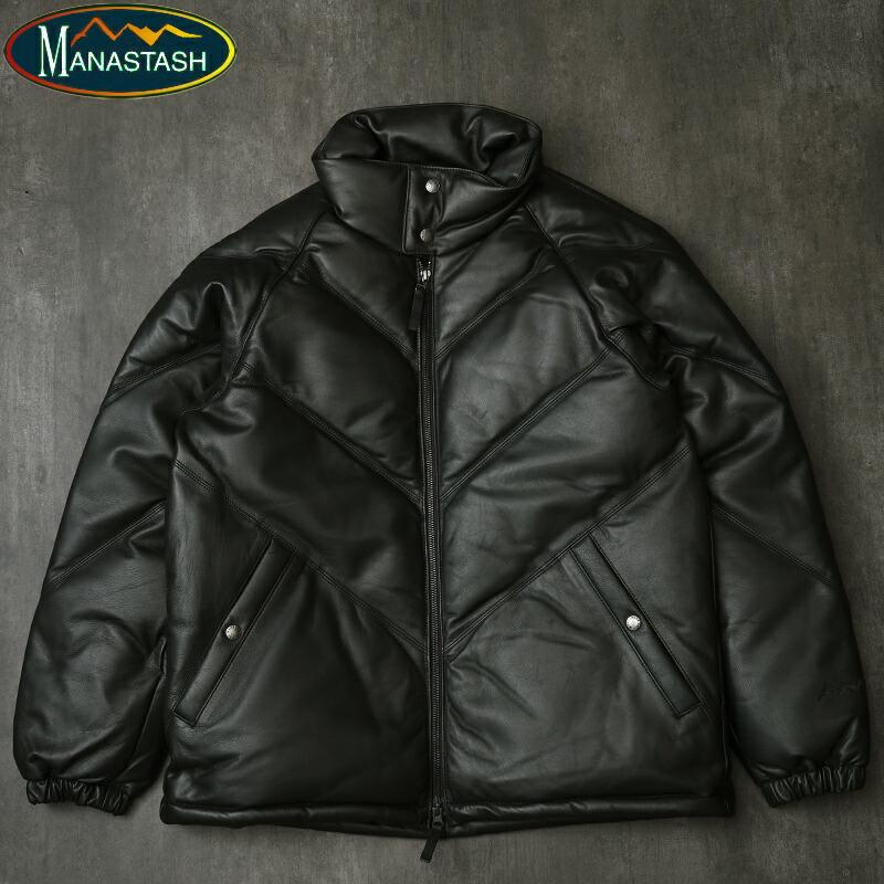 【定価9万円】羊革 切り替え ダウン ラッピング無料】COGGIOLA メンズ レザー ソフトラム ダウン