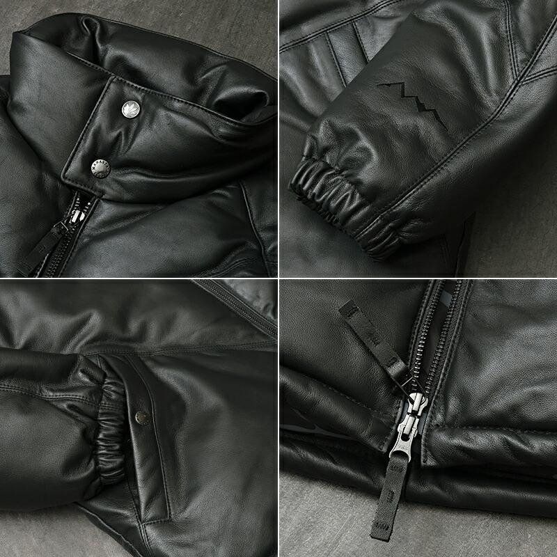 MANASTASH（マナスタッシュ） #7925950005 Vレザーダウンジャケット