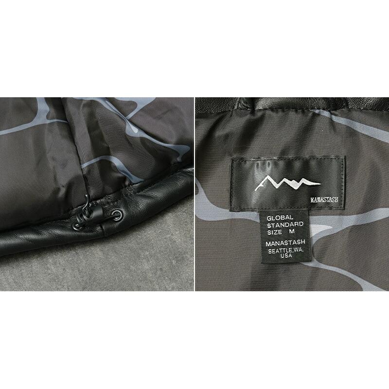 MANASTASH（マナスタッシュ） #7925950005 Vレザーダウンジャケット