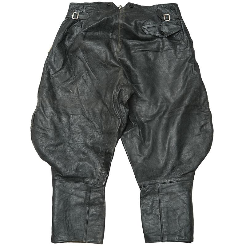 オランダ軍 レザー モーターサイクルパンツ ブラック USED #タイプ1 KL