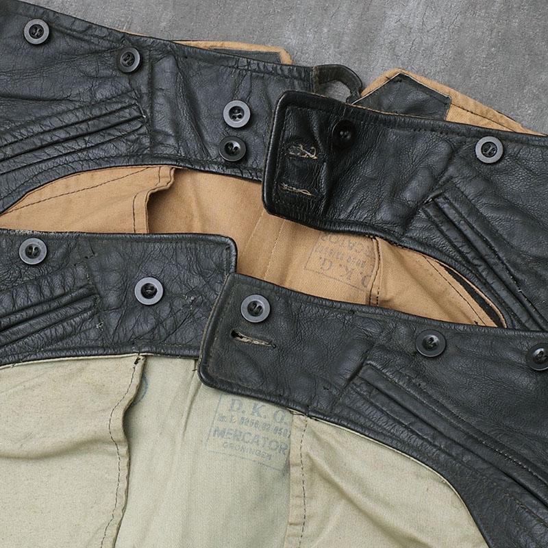 オランダ軍 レザー モーターサイクルパンツ ブラック USED #タイプ1 KL