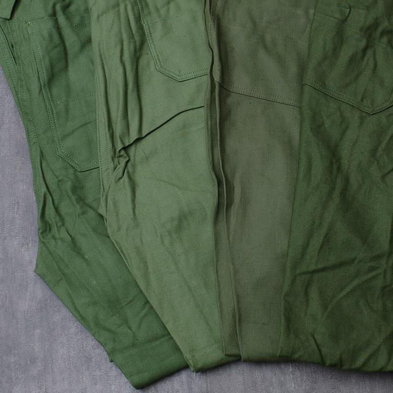 スウェーデン軍 ワークパンツ コットンツイル シンチバック グリーン