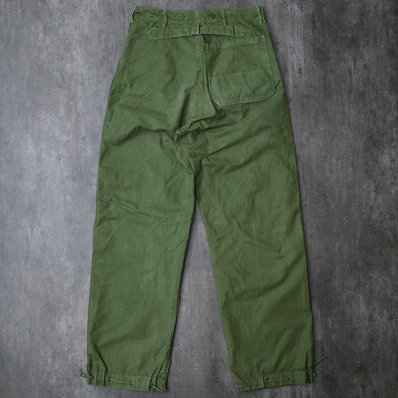 スウェーデン軍 ワークパンツ コットンツイル シンチバック グリーン
