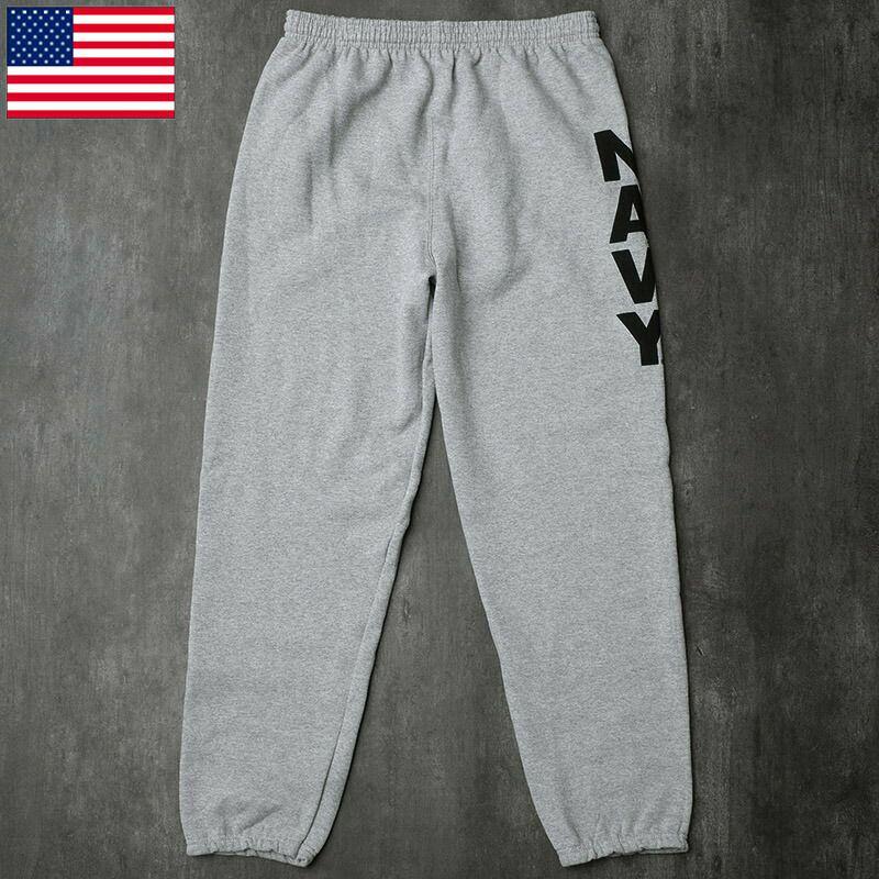 米軍 U.S.NAVY スウェットパンツ グレー NAVYロゴ NAVY PRIDE製 デッド