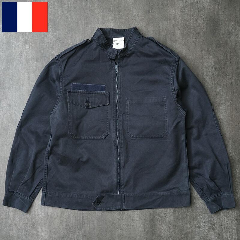 フランス軍 ST CYR ジッパージャケット ネイビー 右ポケット