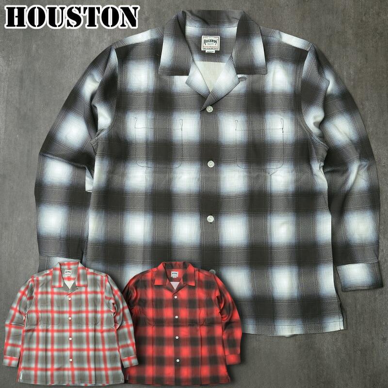 HOUSTON（ヒューストン） #41188 長袖 オンブレチェック シャツメンズ