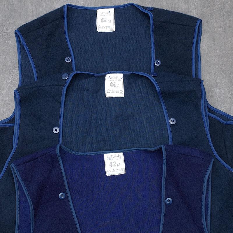 フランス軍 コートライナー ロングベスト ネイビー デッドストック