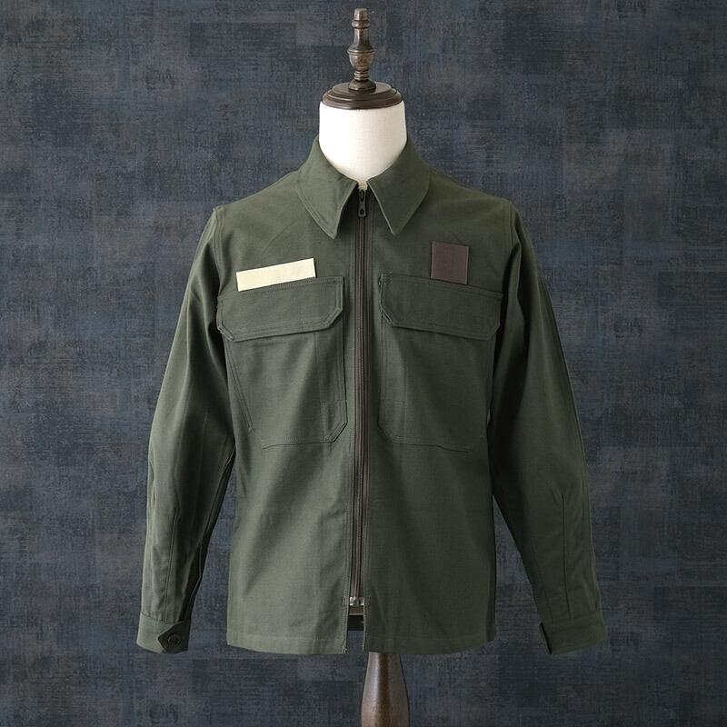 40s フランス軍　ワークジャケット　コットンツイル　6ボタン 60s デッドストック フランス軍 ワークジャケット コットン