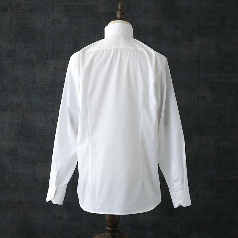 イタリア軍 MM カッターシャツ スタンドカラー 長袖 ホワイト デッド