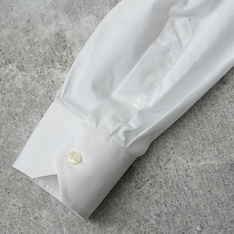 イタリア軍 MM カッターシャツ スタンドカラー 長袖 ホワイト デッド