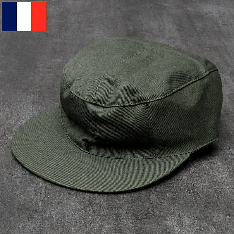 メール便可 フランス軍 ワークキャップ オリーブ デッドストック