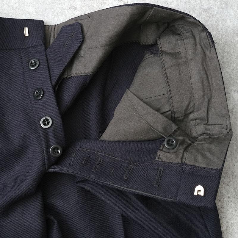 イタリア軍 MM ドレスパンツ ウールツイル ネイビー デッドストック 