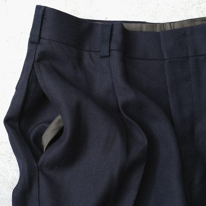 イタリア軍 MM ドレスパンツ ウールツイル ネイビー デッドストック