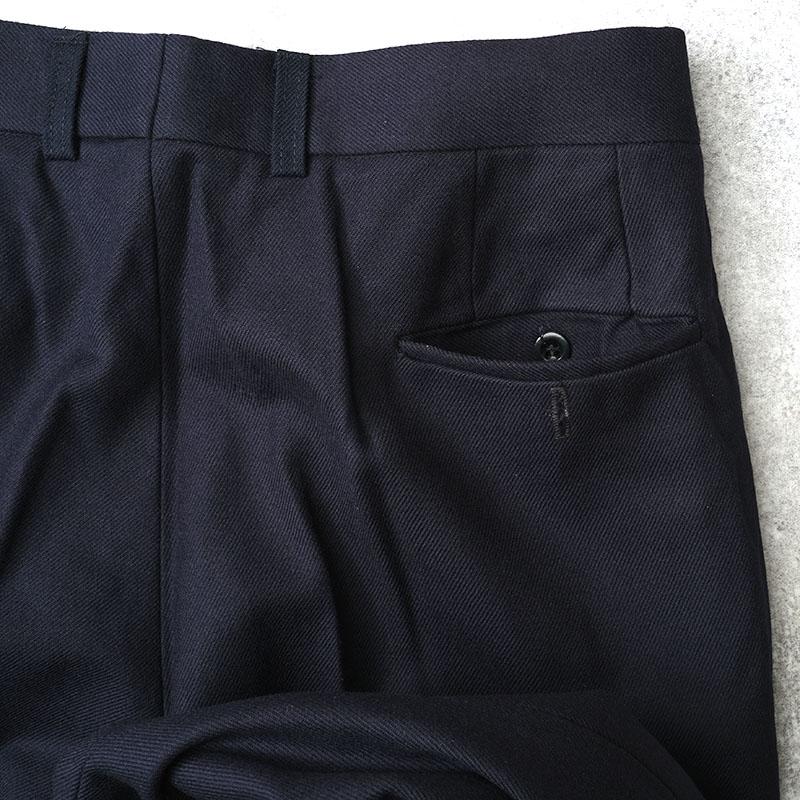 イタリア軍 MM ドレスパンツ ウールツイル ネイビー デッドストック