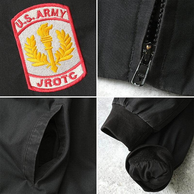米軍 ARMY JROTC ウインドブレーカー ブラック ライナー付き USED