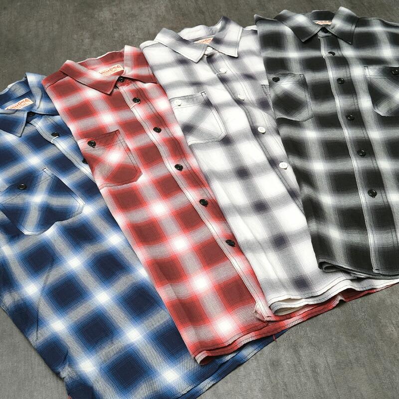 SUGAR CANE SUGARCANE シュガーケーン #SC39519 半袖 オンブレチェック