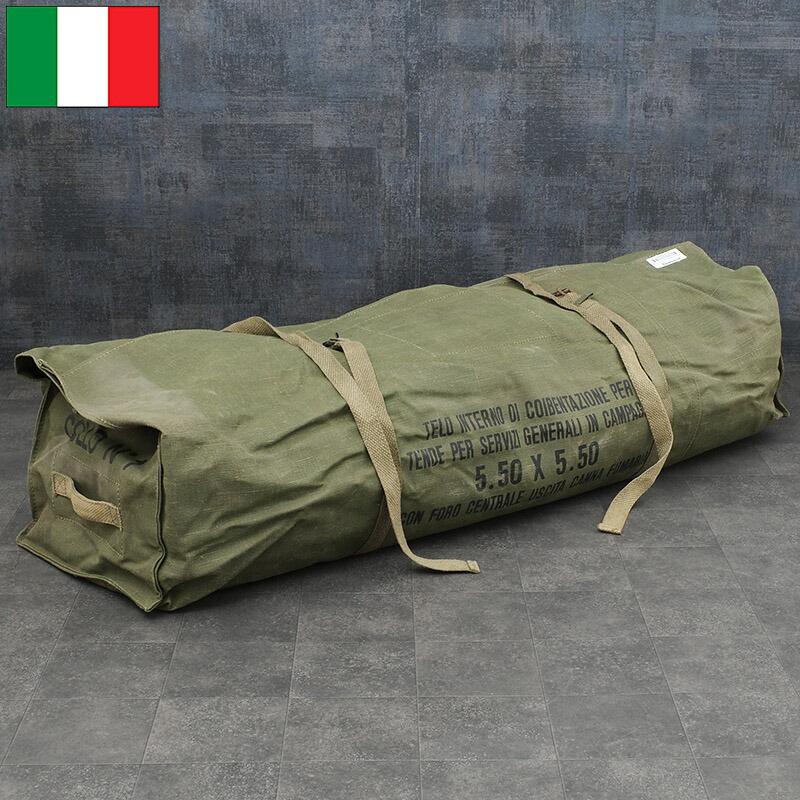 イタリア軍 リネンキャンバス テントケース オリーブ デッドストック