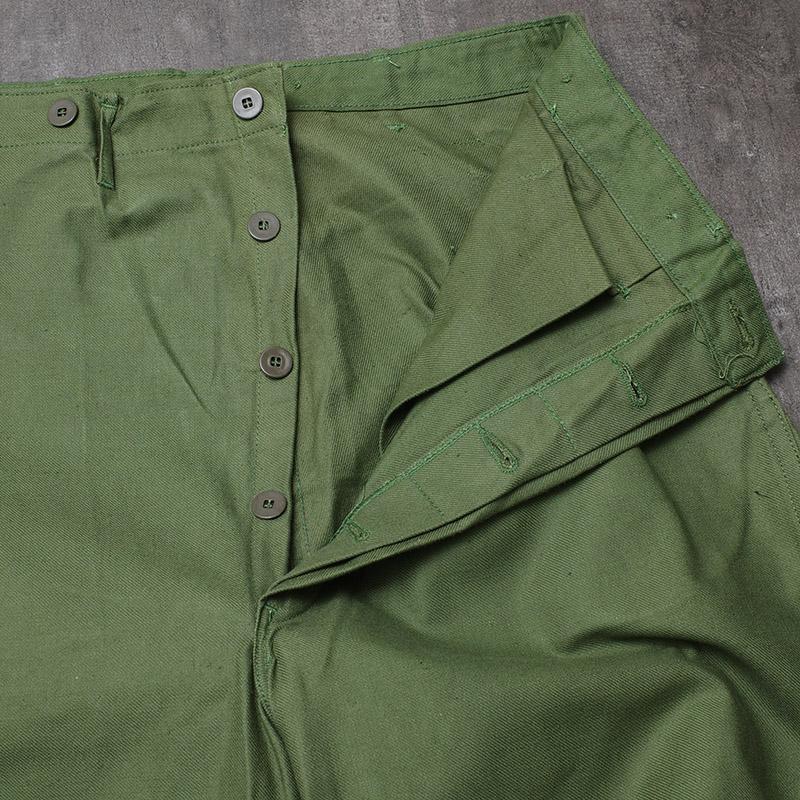 訳あり】 スウェーデン軍 ワークパンツ コットンツイル シンチバック