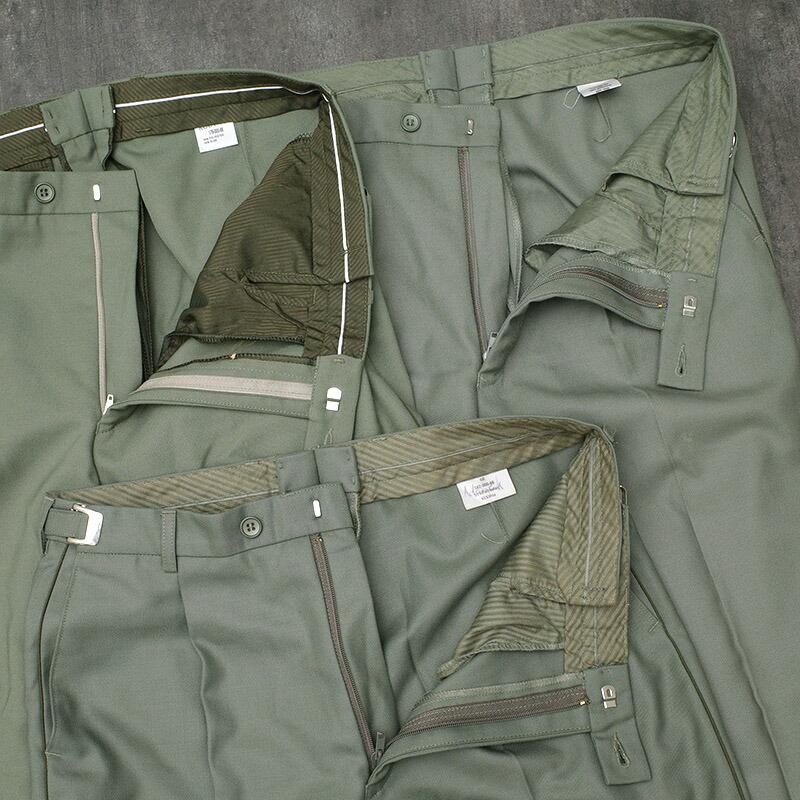 チェコ軍 M-97 ドレスパンツ サイドアジャスター グリーン USED