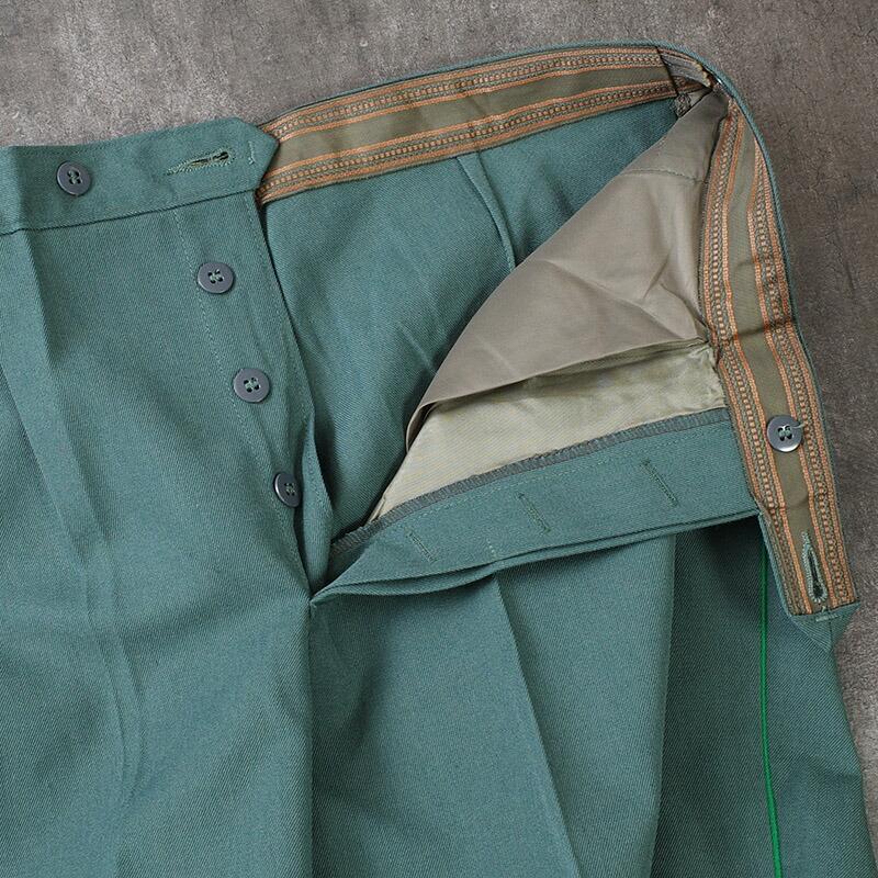 東ドイツ ポリス ユニフォームパンツ グリーン デッドストック PP487NN