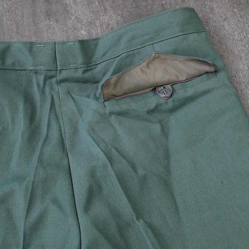 東ドイツ ポリス ユニフォームパンツ グリーン デッドストック PP487NN
