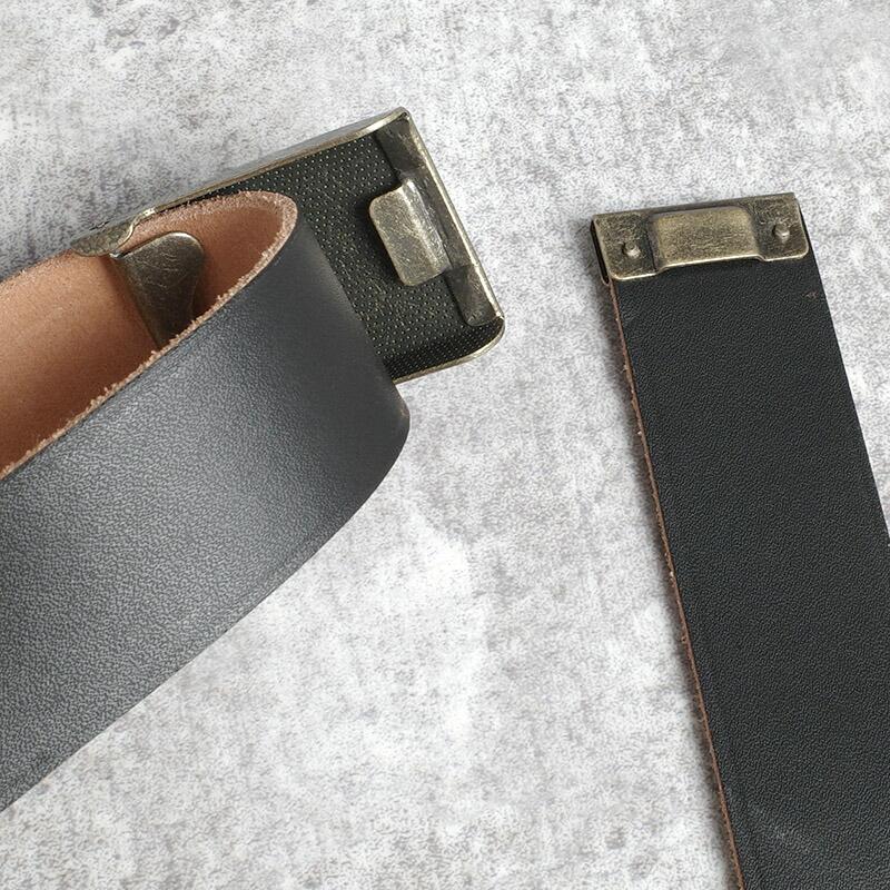 WW2 ドイツ軍　実物　陸軍　バックル ドイツ軍 トラウザーズ レザーベルト ブラック デッドストック SB001NN