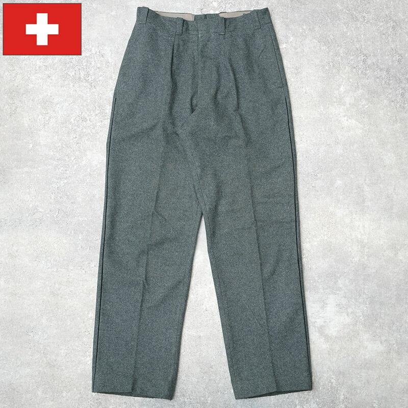 スイス軍　サイドラインウールパンツ スイス軍 サイドライン ウールパンツ 軍放出品 ミリタリー