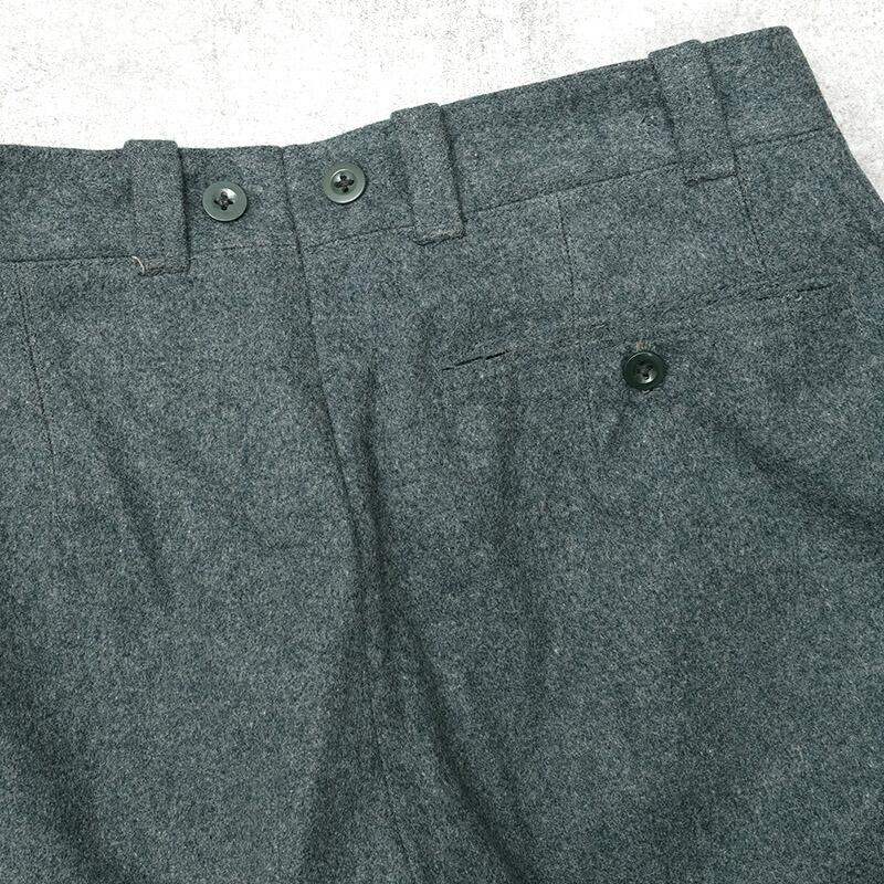 スイス軍 サイドライン ウールパンツ グレー 3ポケット USED