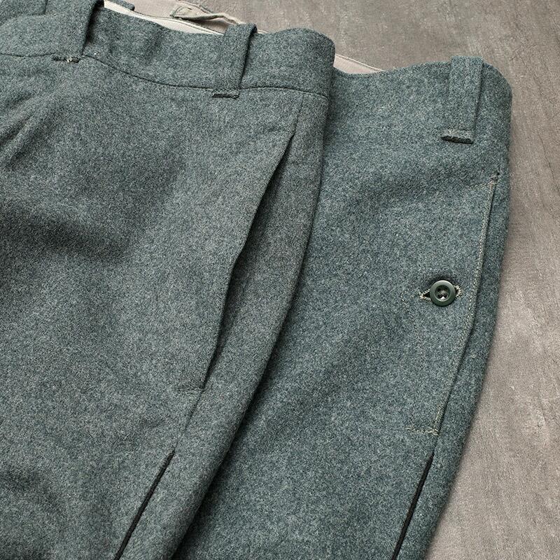 スイス軍 サイドライン ウールパンツ グレー 3ポケット USED PP200UN