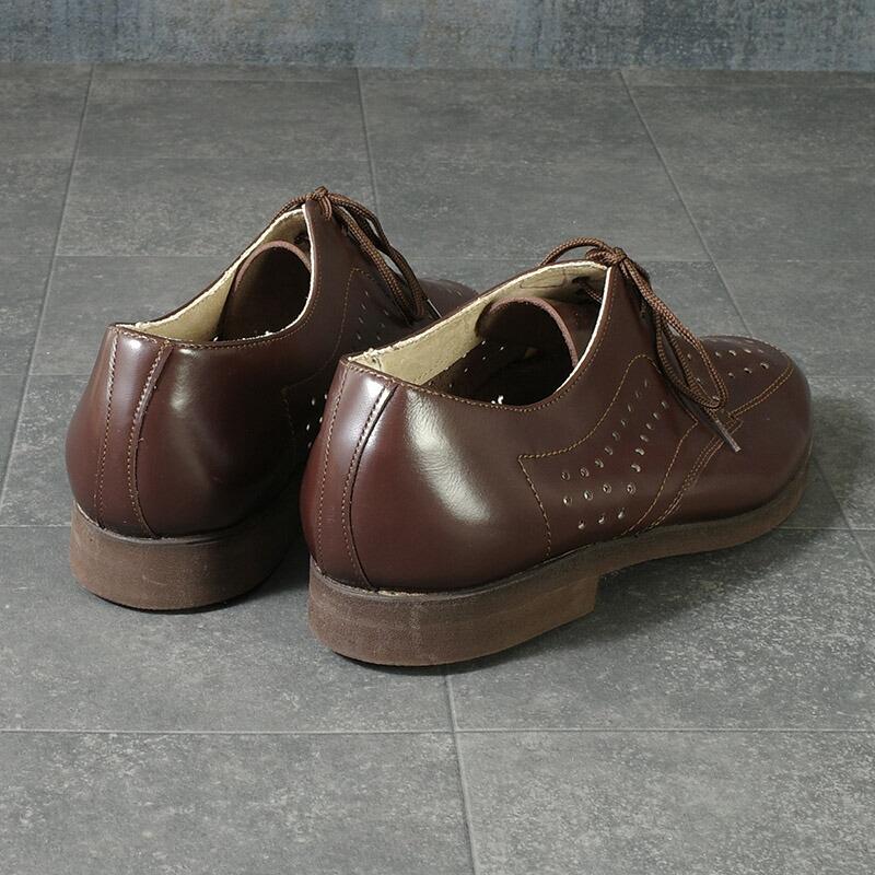 チェコ軍 パンチング ドレスシューズ ブラウン デッドストック