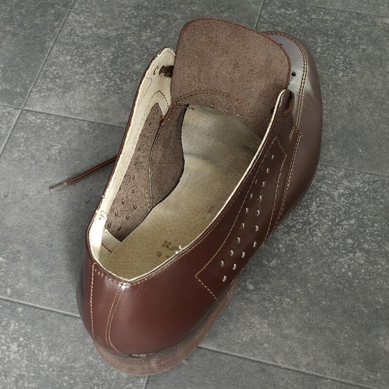 チェコ軍 パンチング ドレスシューズ ブラウン デッドストック