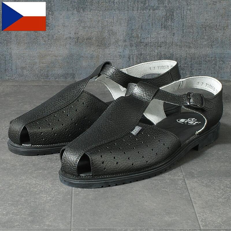 ヴィンテージ チェコ軍 グルカサンダル 黒 チェコ軍 グルカサンダル ブラック kral デッドストック FE040NN 靴