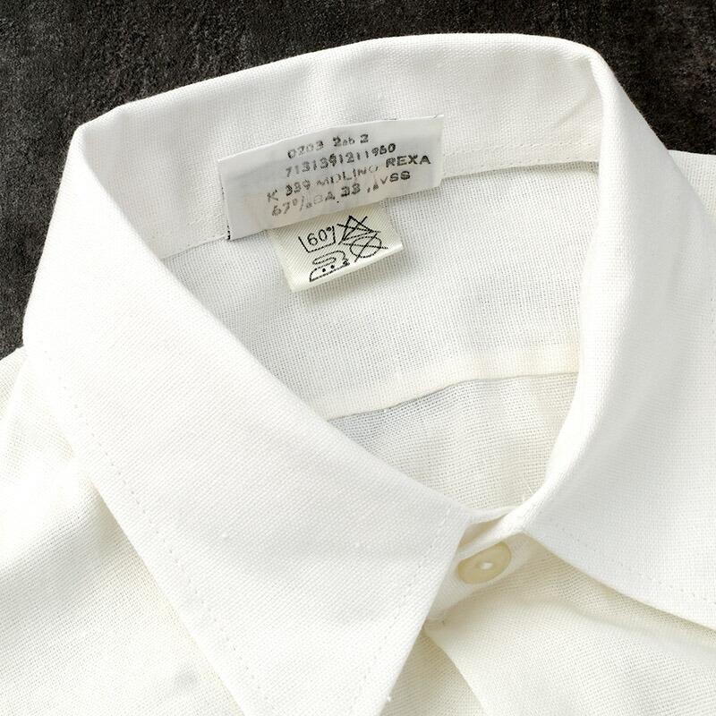 チェコ軍 オフィサーシャツ 半袖 ホワイト デッドストック JS236NN