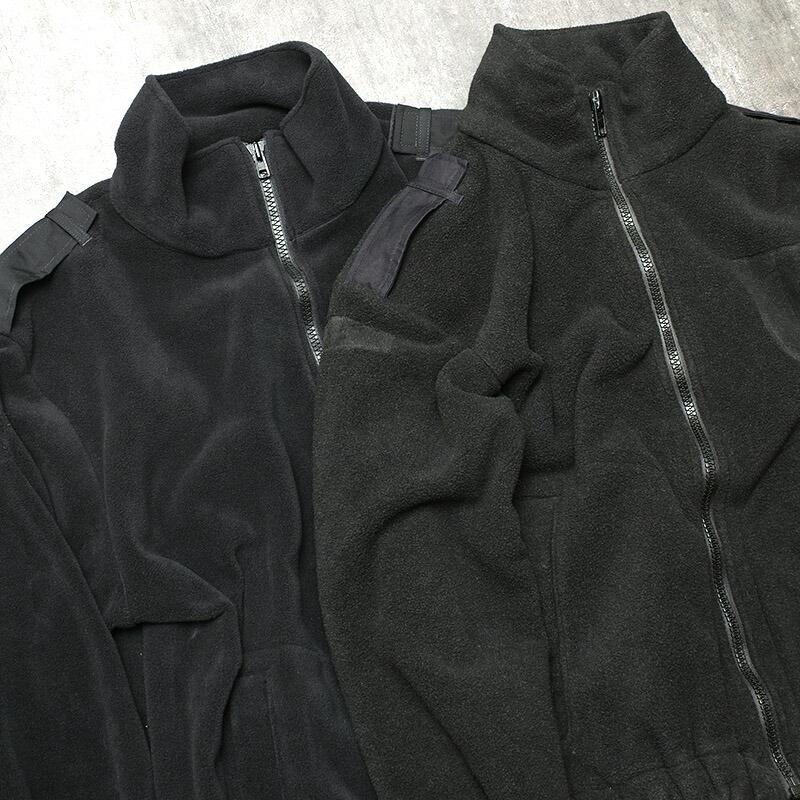 オランダ軍 フリースジャケット ブラック USED JJ355UN フルジップ