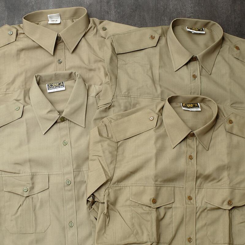 チェコ軍 ミリタリースクール カッターシャツ 半袖 カーキ デッド