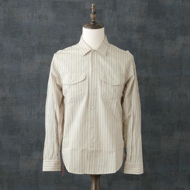 SUGAR CANE SUGARCANE シュガーケーン #SC28652 長袖 コークストライプ