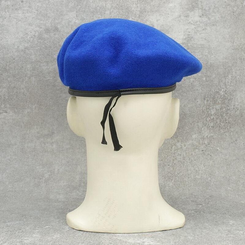 1点ならメール便可 ベルギー軍 ウール ベレー帽 ブルー デッドストック